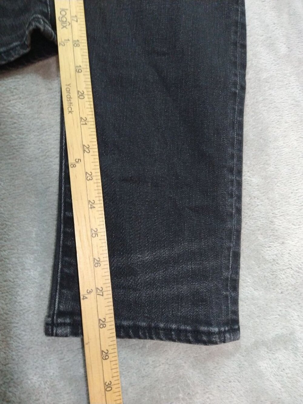 American Eagle Jeans Mens 38x30 Black Denim Airflex Slim Mid Rise Dark Wash - Picture 5 of 10